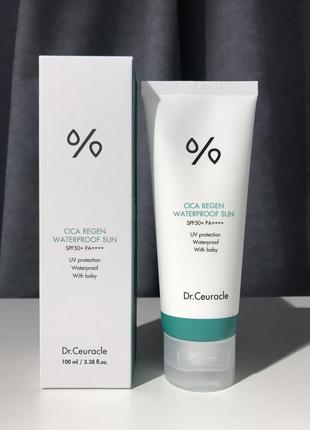 Водостійкий сонцезахисний крем з азіатською центелою dr.ceuracle cica regen waterproof sun spf50+ pa++++