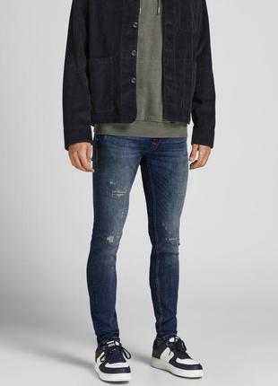 Джинсы jack &amp; jones liam seal jos 599 skinny fit