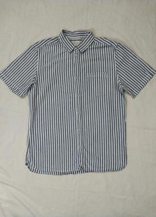 Стильная летняя мужская рубашка с коротким рукавом полосатая мужская рубашка тенниска хлопковая тенниска хлопковая мужская рубашка в полоску