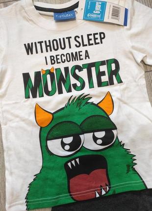 Комплект летний костюм футболка шорты пижама disney 116 см monster2 фото
