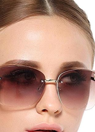 Rimless sunglasses for women, америка как новые