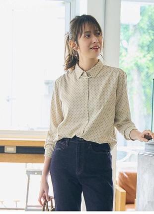 Рубашка блуза uniqlo в горох