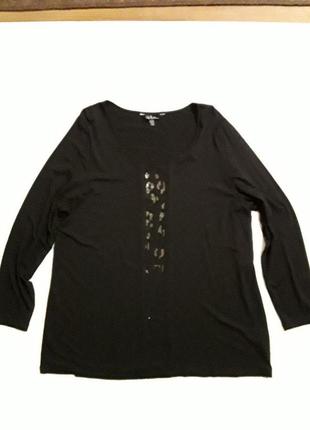 Фирменная трикотажная блузка лонгслив ulla popken