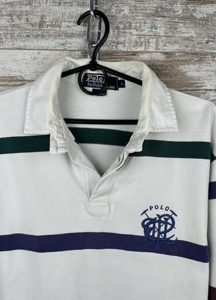 Мужская винтажная регбийка polo ralph lauren made in usa кофта толстовка5 фото