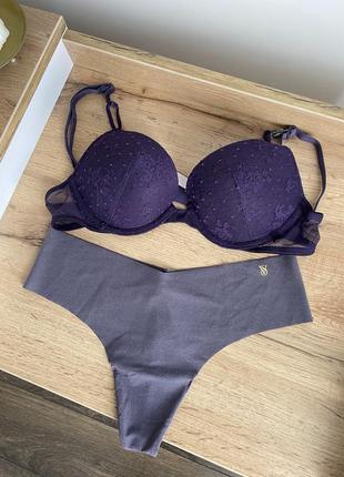 Новий бюстгалтер victoria's secret sexy tee lace push-up bra6 фото