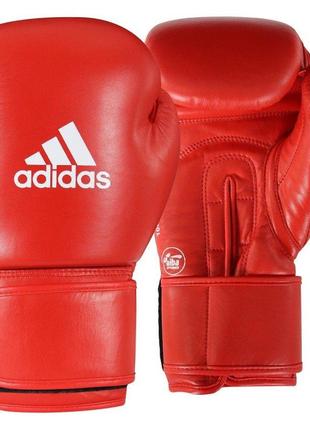 Перчатки боксерские с лицензией aiba  adidas тренировочные кожанные перчатки2 фото