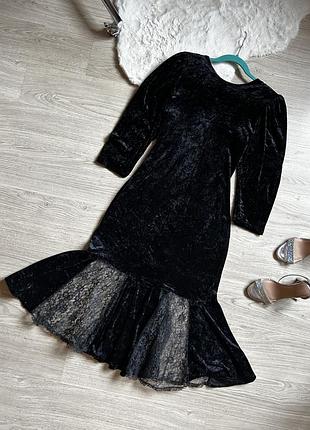 Lagenes 12p винтажное бархатное платье с пуговицами по спинке