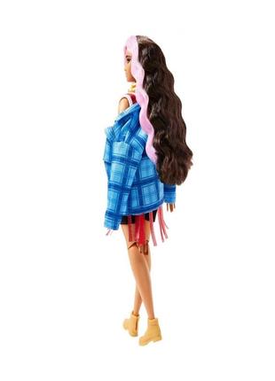 Кукла barbie экстра брюнетка с розовыми прядями и стильными аксессуарами, кукла mattel оригинал4 фото