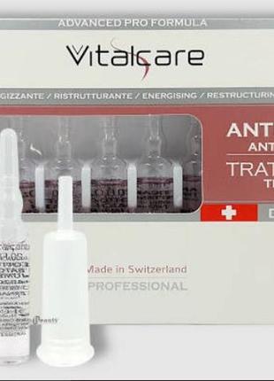 Ампульний догляд для жінок проти випадіння волосся vitalcare anticaduta швейцарське, 10 х 6 мл