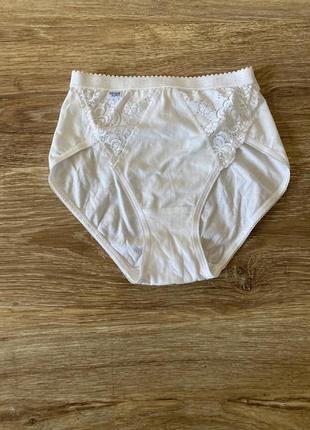 Классные, трусики, коттоновые, белого цвета, от дорогого бренда: sloggi👌