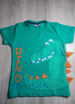Турецкая 3д футболка для мальчика крокодил1 фото