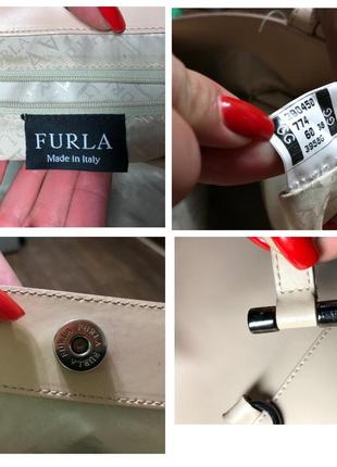 Женская кожанная пудровая сумка furla9 фото