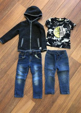 Комплект одежды на мальчика джинсы худи футболка2 фото