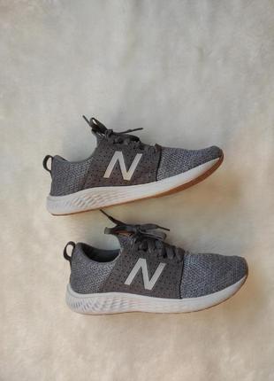 Серые тканевые кроссовки new balance fresh foam nb мужские женские унисекс с белой подошвой