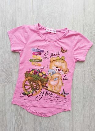 Футболка  з подовженою спинкою дівчинці