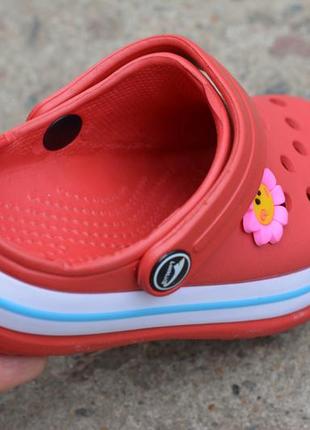 Детские кроксы сабо crocs luck line для девочки розовые р24-294 фото