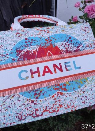 Женская сумка шоппер с стиле шаннель1 фото