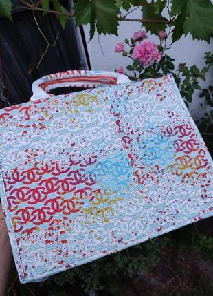 Женская сумка шоппер с стиле шаннель4 фото