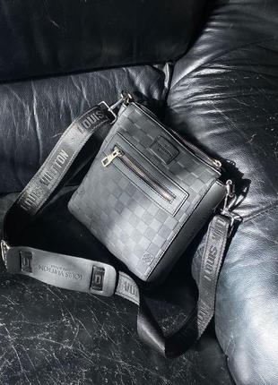 Сумка чоловіча в стилі louis vuitton ophidia messenger bag black