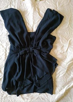 Ошатна вінтажна чорна майка кофта 12(l) orsay