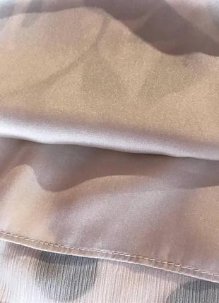 Топ-блузка бежевого цвета с черным цветочным принтом от h&m9 фото
