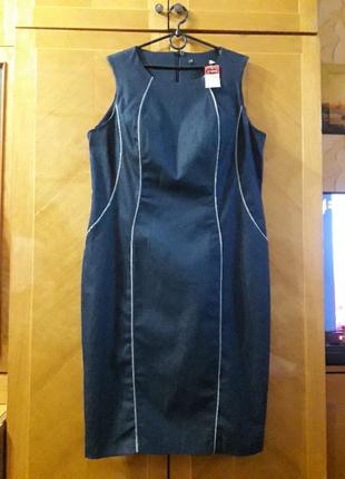 Брендовое новое стильное платье под джинс р.20 от marks &amp;spencer