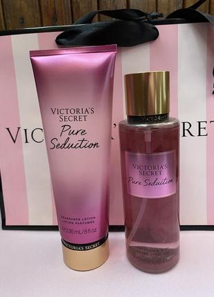 Набір victoria's secret pure seduction лосьон спрей міст вікторія сікрет мист набор