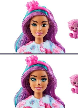 Лялька barbie лінивець, барбі зимовий блиск barbie cutie reveal sloth plush doll, з аксесуарами5 фото