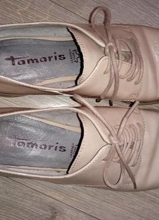 Туфлі черевички жіночі лак шкіра tamaris німеччина розмір 37-23.5см3 фото