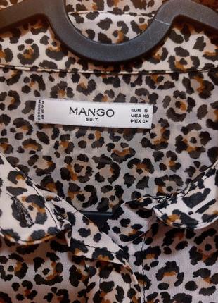 Блуза mango принт леопард2 фото