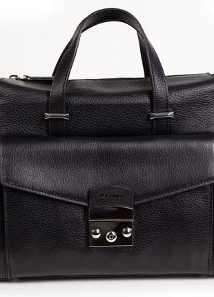 Женская кожаная сумка karya 2381-45 черная