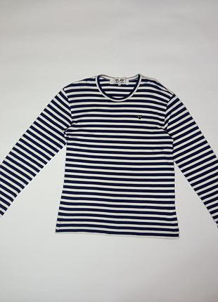 Comme des garcons play лонгслив в полоску