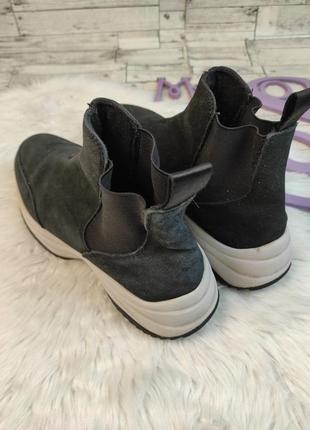 Женские ботинки demix черные на платформе натуральная кожа размер 404 фото