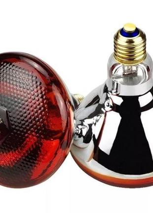 Инфракрасная лампочка красная 250 вт для обогрева птиц (цыплят, курчат, кур,...