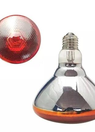 Инфракрасная лампочка красная 250 вт для обогрева птиц (цыплят, курчат, кур,...