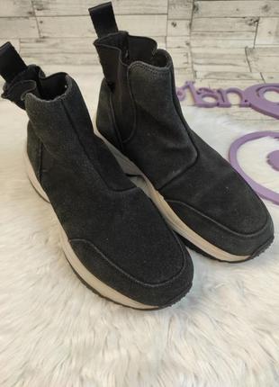 Женские ботинки demix черные на платформе натуральная кожа размер 403 фото