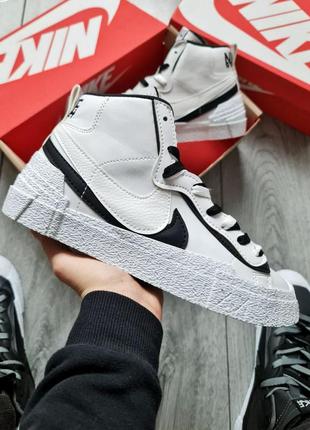 Мужская обувь nike blazer sacai hight, кроссовки найк2 фото