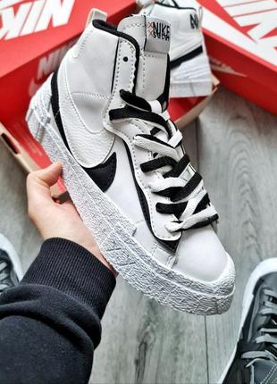 Мужская обувь nike blazer sacai hight, кроссовки найк