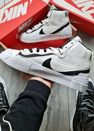 Мужская обувь nike blazer sacai hight, кроссовки найк3 фото