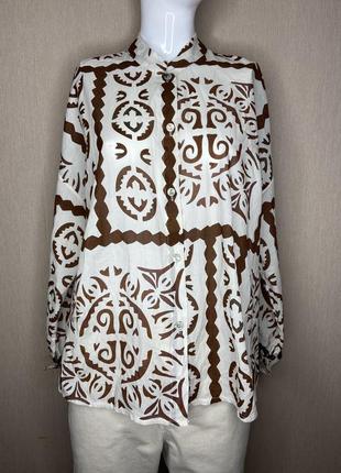 Стильна блуза оверсайз в принт італія1 фото