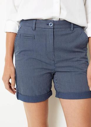 Хлопковые полосатые шорты marks & spencer, m