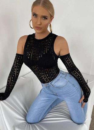 Топ топік кофта кофтинка водоазка кроп коротка короткий оголені відриті плечі аінтаж вінтажна вінтажний чорна чорний прозора прозорий