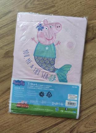 Дитяча футболка р.98-104,110-116,122-128 свинка пепа peppa pig disney