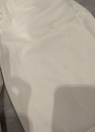 Широкие белые джинсы с необработанным краем, wide leg5 фото