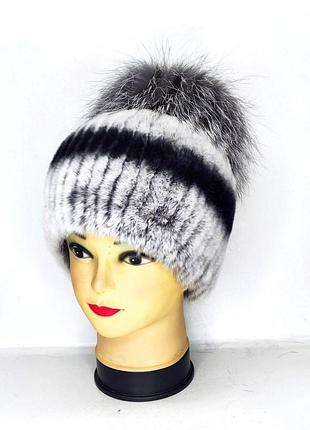 Шапка хутряна жіноча тіфані rex шиншиловий
