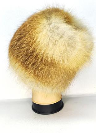 Меховая зимняя шапка женская кубанка жанна рыжый6 фото