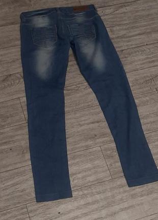 Голубые стильные джинсы с разрезами what's up низкая посадка 26 размер5 фото