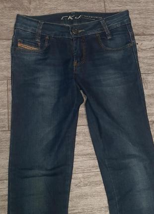 Темно синие джинсы зауженные carking jeans низкая посадка 26 размер4 фото