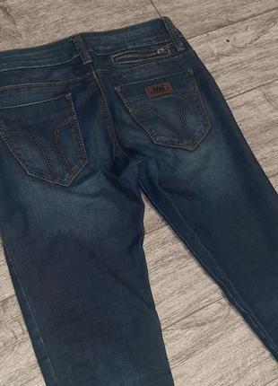 Темно синие джинсы зауженные carking jeans низкая посадка 26 размер7 фото