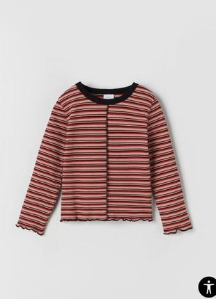 Мягкий свитшот свитерок реглан zara на 10-11 лет с ярким полосатым принтом